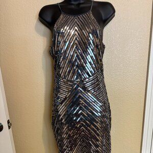 Silver Sequin Dress